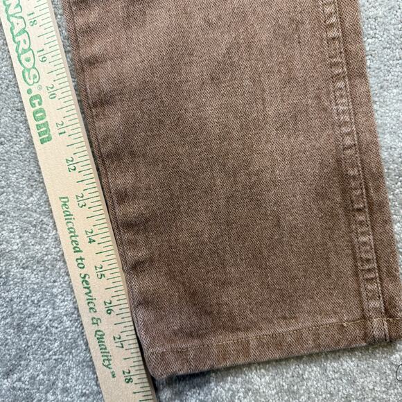Vintage Wrangler Jeans Cowboy Cut Brown Mens 34x32 Western Stretch Panel Slim - Picture 14 of 15